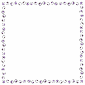 目玉の正方形フレーム素材のフリーイラスト Clip art of eyeball square frame