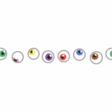 目玉のライン素材のフリーイラスト Clip art of eyeball line