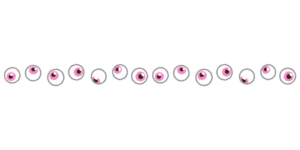目玉のライン素材のフリーイラスト Clip art of eyeball line