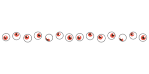 目玉のライン素材のフリーイラスト Clip art of eyeball line