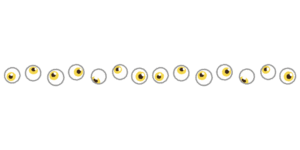 目玉のライン素材のフリーイラスト Clip art of eyeball line