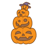 ジャックオーランタンのフリーイラスト Clip art of jack-o-lantern