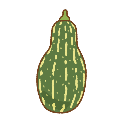 ひょうたん型の島カボチャのイラスト