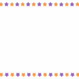 ハロウィンカラーの星の映像フレーム素材のフリーイラスト Clip art of halloween star video frame