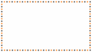 ハロウィンカラーの星の映像フレーム素材のフリーイラスト Clip art of halloween star video frame