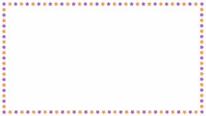 ハロウィンカラーの星の映像フレーム素材のフリーイラスト Clip art of halloween star video frame