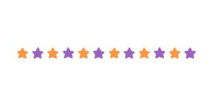 ハロウィンカラーの星のライン素材のフリーイラスト Clip art of halloween star line