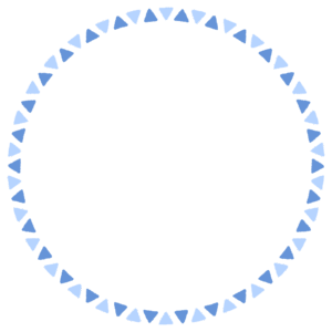 三角形の丸フレーム素材のフリーイラスト Clip art of triangle circle frame