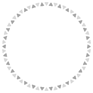 三角形の丸フレーム素材のフリーイラスト Clip art of triangle circle frame