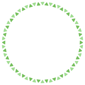 三角形の丸フレーム素材のフリーイラスト Clip art of triangle circle frame