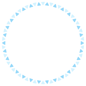 三角形の丸フレーム素材のフリーイラスト Clip art of triangle circle frame