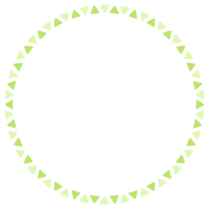 三角形の丸フレーム素材のフリーイラスト Clip art of triangle circle frame