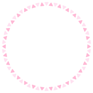三角形の丸フレーム素材のフリーイラスト Clip art of triangle circle frame