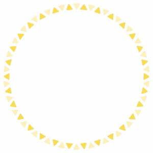 三角形の丸フレーム素材のフリーイラスト Clip art of triangle circle frame