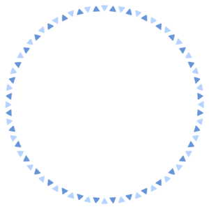 三角形の丸フレーム素材のフリーイラスト Clip art of triangle circle frame