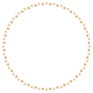 三角形の丸フレーム素材のフリーイラスト Clip art of triangle circle frame