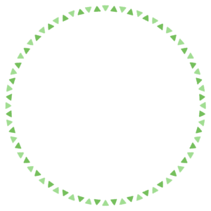 三角形の丸フレーム素材のフリーイラスト Clip art of triangle circle frame