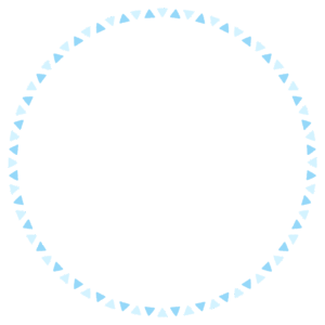 三角形の丸フレーム素材のフリーイラスト Clip art of triangle circle frame