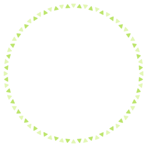 三角形の丸フレーム素材のフリーイラスト Clip art of triangle circle frame