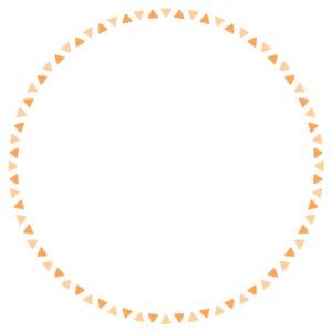 三角形の丸フレーム素材のフリーイラスト Clip art of triangle circle frame
