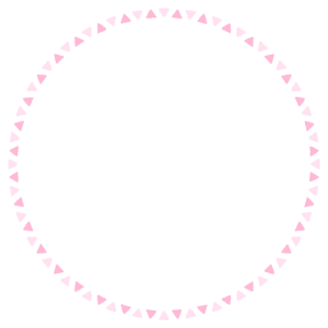 三角形の丸フレーム素材のフリーイラスト Clip art of triangle circle frame