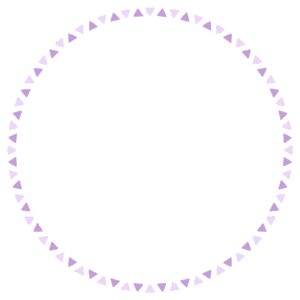 三角形の丸フレーム素材のフリーイラスト Clip art of triangle circle frame