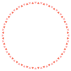 三角形の丸フレーム素材のフリーイラスト Clip art of triangle circle frame