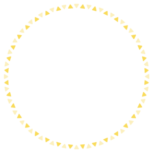 三角形の丸フレーム素材のフリーイラスト Clip art of triangle circle frame