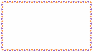 ハロウィンカラーの三角形の映像フレーム素材のフリーイラスト Clip art of halloween triangle video frame