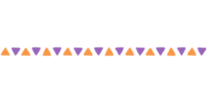 ハロウィンカラーの三角形のライン素材のフリーイラスト Clip art of halloween triangle line