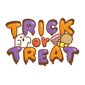 「TRICK or TREAT」のイラスト文字のフリーイラスト Clip art of TRICK-or-TREAT text