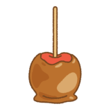 キャラメルアップルのフリーイラスト Clip art of caramel-apple