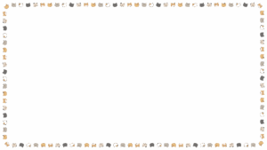 ネコの映像フレーム素材のフリーイラスト Clip art of cat video frame