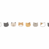 猫のライン素材のフリーイラストClip art of cats line