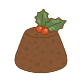 クリスマスプディングのフリーイラスト Clip art of christmas-pudding