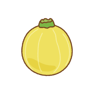 丸ズッキーニのフリーイラスト Clip art of round-zucchini