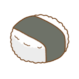 太鼓型のおにぎりのフリーイラスト Clip art of onigiri-taiko