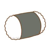 俵型のおにぎりのイラスト