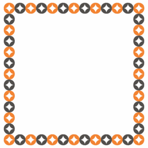 七宝文様の正方形フレーム素材のフリーイラスト Clip art of halloween shippou square frame