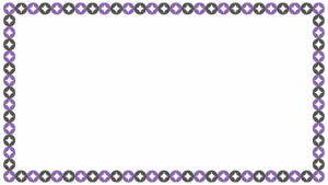 ハロウィンカラーの七宝文様の映像フレーム素材のフリーイラスト Clip art of halloween shippou video frame