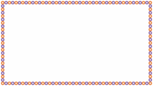 ハロウィンカラーの七宝文様の映像フレーム素材のフリーイラスト Clip art of halloween shippou video frame