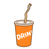 ふやけた紙ストローのフリーイラスト Clip art of soggy-paper-straw