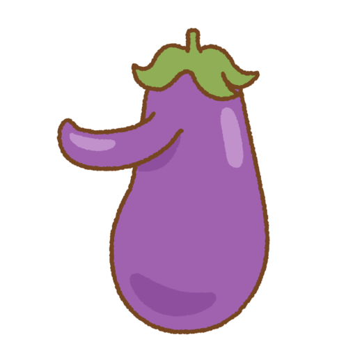 天狗ナスのイラスト