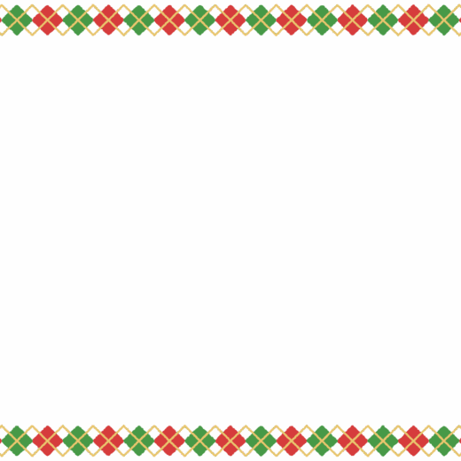 クリスマスカラーのアーガイル柄のフレーム素材