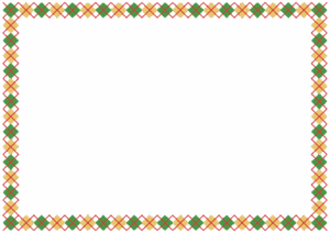 クリスマスカラーのアーガイル柄のフレーム素材のフリーイラスト Clip art of xmas argyle frame