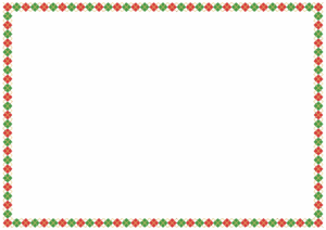 クリスマスカラーのアーガイル柄のフレーム素材のフリーイラスト Clip art of xmas argyle frame