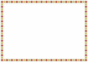 クリスマスカラーのアーガイル柄のフレーム素材のフリーイラスト Clip art of xmas argyle frame