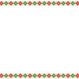 クリスマスカラーのアーガイル柄の映像フレーム素材のフリーイラスト Clip art of xmas argyle video frame
