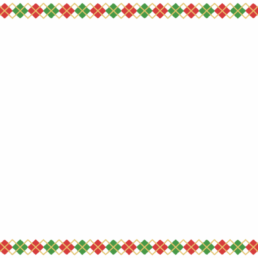 クリスマスカラーのアーガイル柄の映像フレーム素材