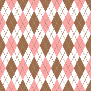 バレンタインカラーのアーガイル柄のパターン素材のフリーイラスト Clip art of valentinr argyle pattern